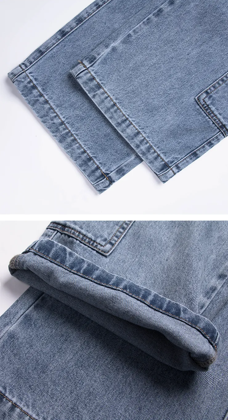 Cargo-Jeans für Damen: ein zeitloses Blau für vielseitige Styles-Cargo Hose - 57