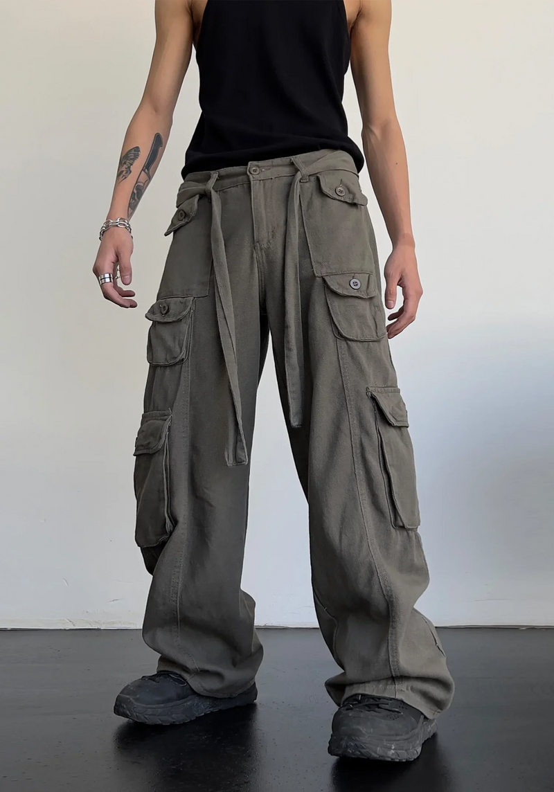 Herren-Cargohose mit weitem Bein-Cargo Hose-2