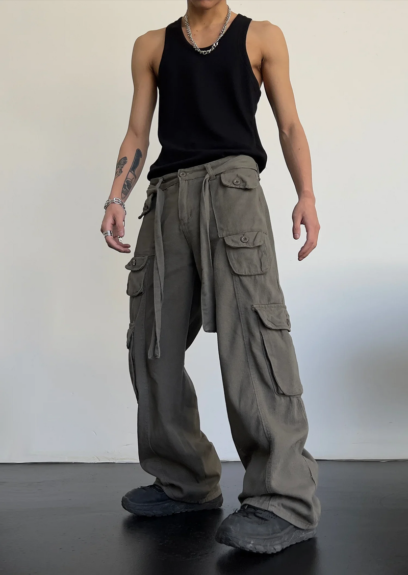 Herren-Cargohose mit weitem Bein-Cargo Hose-