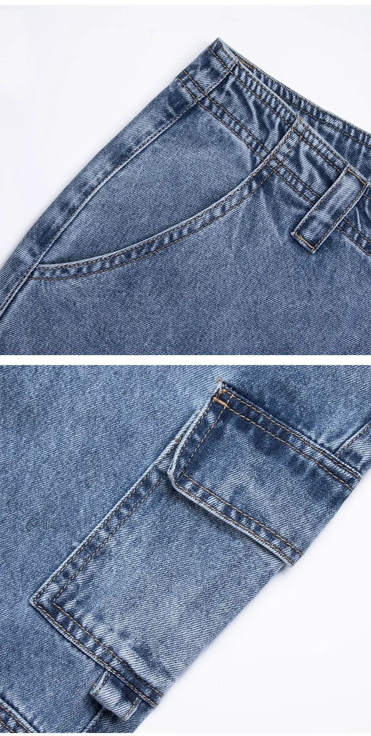 Cargo-Jeans für Damen: ein zeitloses Blau für vielseitige Styles