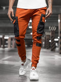 Orangefarbene Streetwear-Cargohose für Herren-Cargo Hose - 2