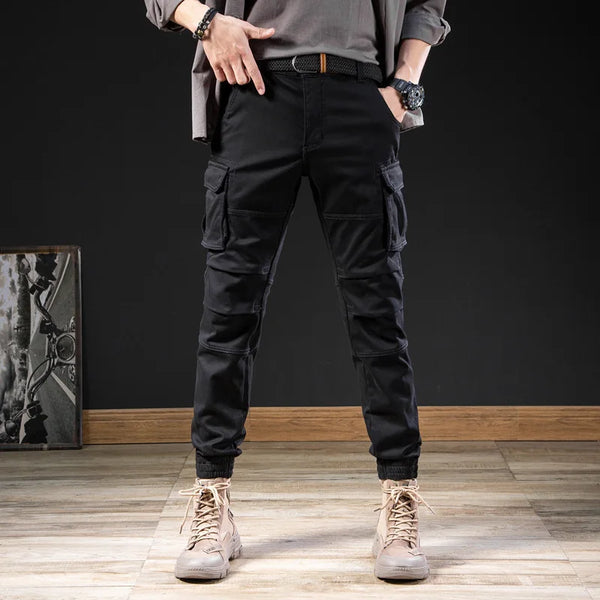 Urbaner Style: Slim-Cargo-Jeans für Herren im Camouflage-Look-Cargo Hose -5 