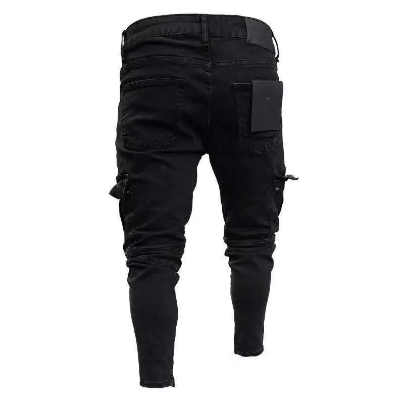 Schmale Cargo Jeans: Lässiger Chic für Männer-Cargo Hose-23