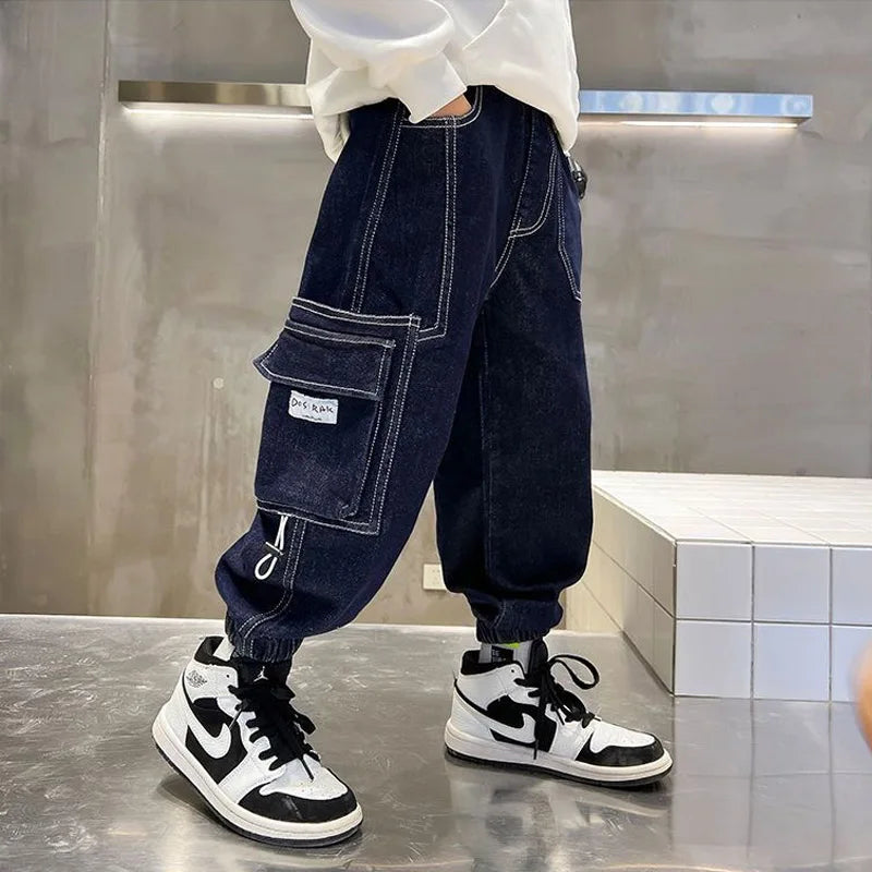 Cargo-Jeans mit entspannter Passform für coole Teenager-Cargo hOSE -45