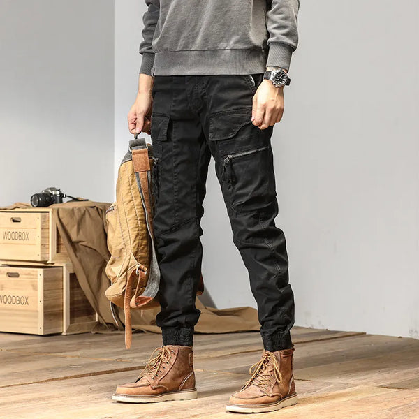 Urbaner Style: Slim-Cargo-Jeans für Herren im Camouflage-Look-Cargo Hose - 231