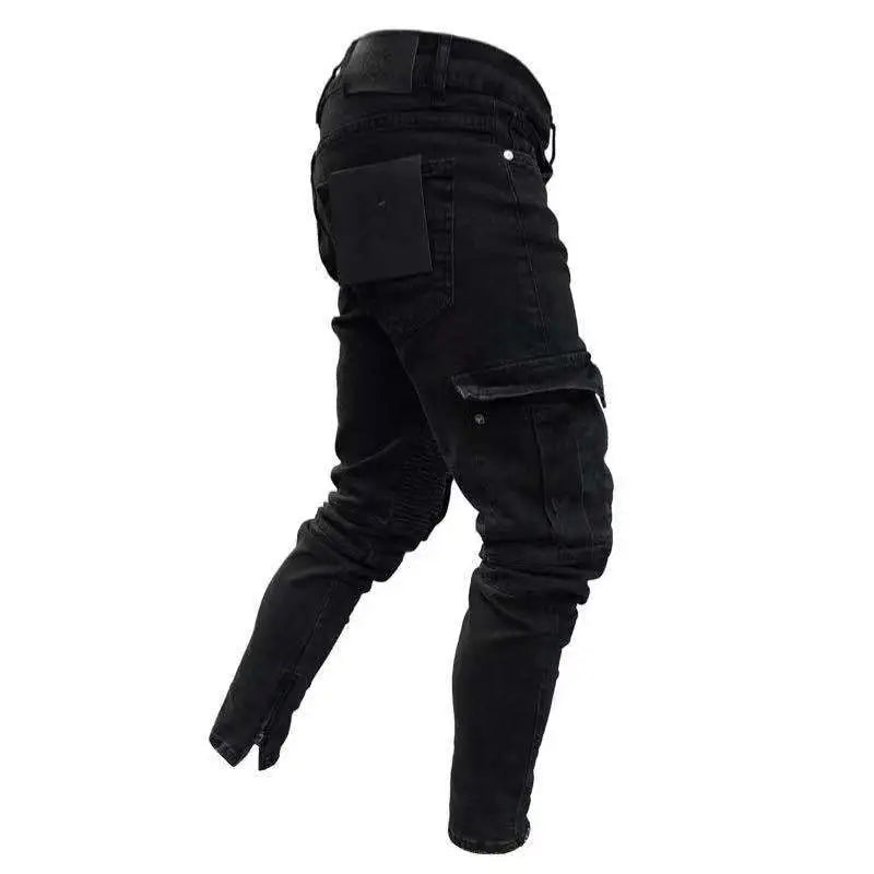 Schmale Cargo Jeans: Lässiger Chic für Männer-Cargo Hose-575