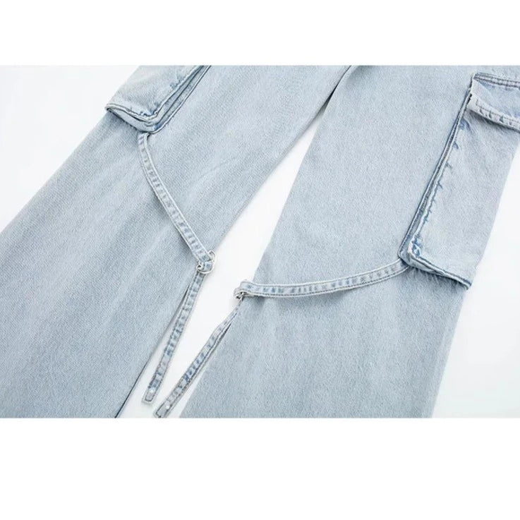Denim Deluxe: Damen Cargo Jeans Highlight - 2024-Cargo Hose - 25