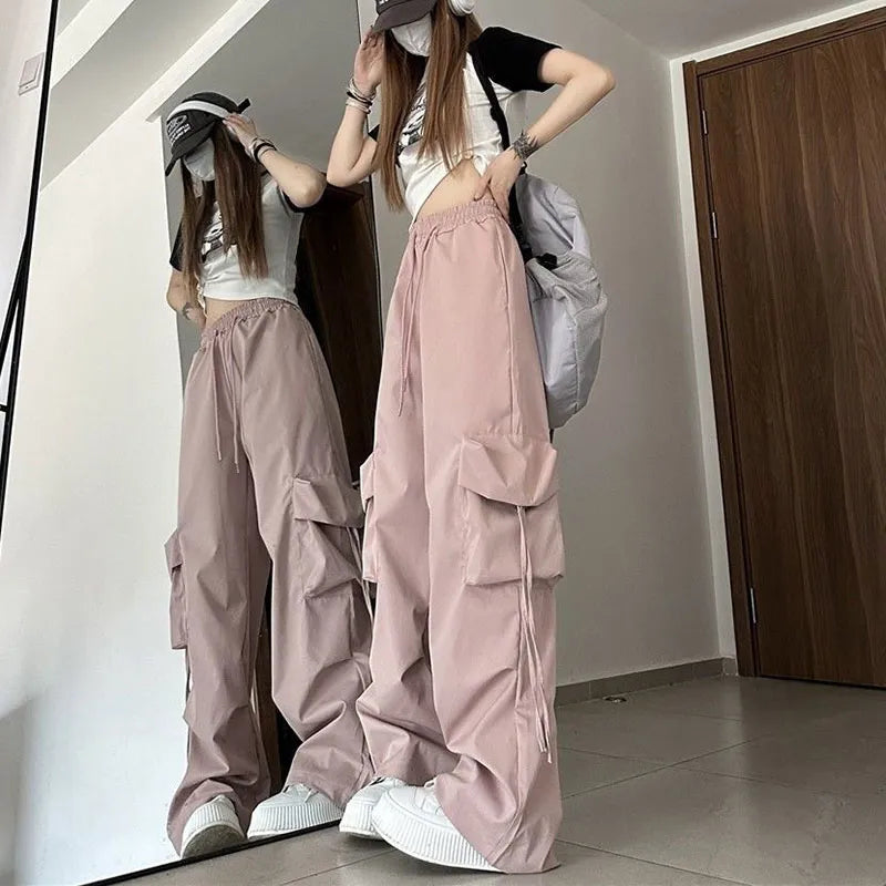 Harajuku Vibes: Damen-Cargohose mit Streetwear-Charme-Cargo Hose - 45