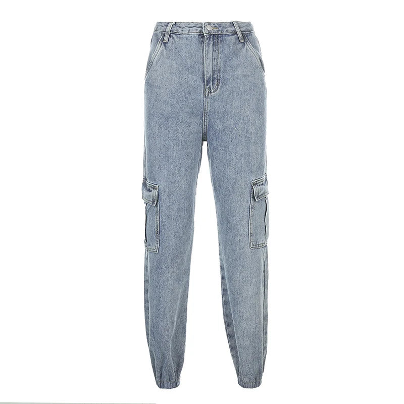Unabhängiger Stil und Komfort: Cargo-Jeans für Damen-Cargo Hose- 57
