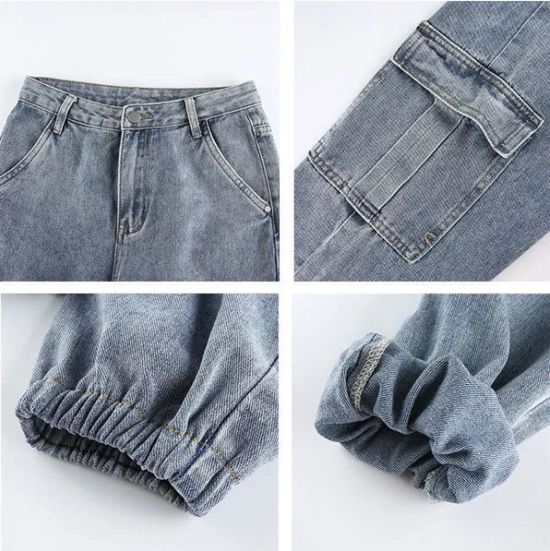 Unabhängiger Stil und Komfort: Cargo-Jeans für Damen-Cargo Hose- 28