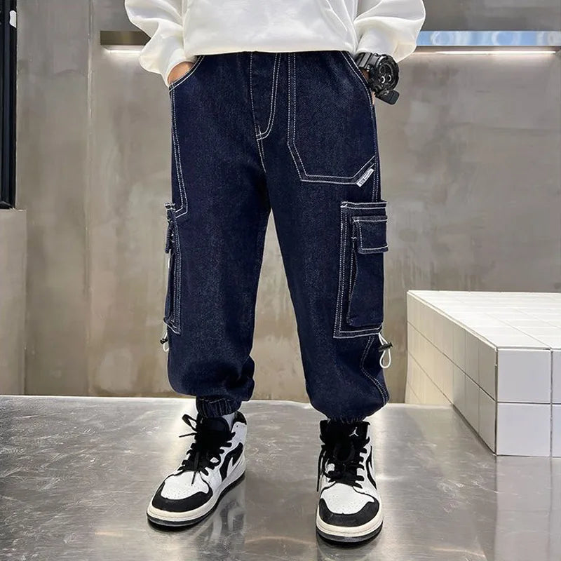 Cargo-Jeans mit entspannter Passform für coole Teenager-Cargo hOSE -3