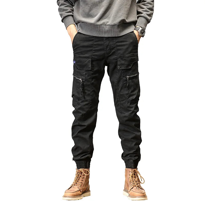 Urbaner Style: Slim-Cargo-Jeans für Herren im Camouflage-Look-Cargo Hose - 546