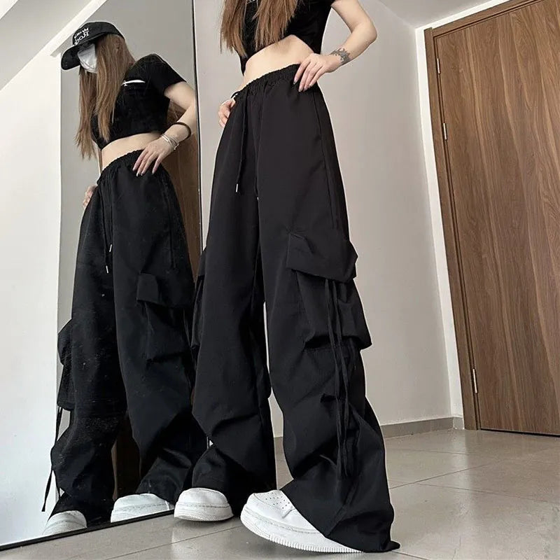 Harajuku Vibes: Damen-Cargohose mit Streetwear-Charme-Cargo Hose - 31